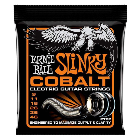 Juego de cuerdas para Guitarra Eléctrica ERNIE BALL Hybrid Slinky Cobalt Wound 2722 9-46.