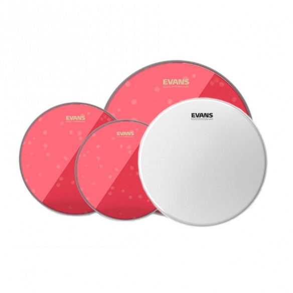 EVANS Juego Parches Estándar Hidráulico rojo (12", 13", 16")  parche caja UV1 14" EVANS Juego Parches Estándar Hidráulico rojo (12", 13", 16")  parche caja UV1 14"