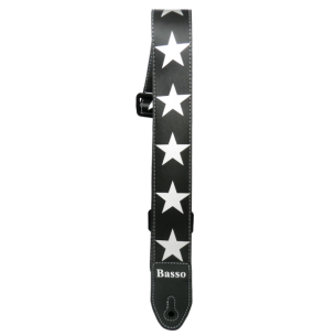 SF01 CORREA GUITARRA/BAJO Negra Estrellas