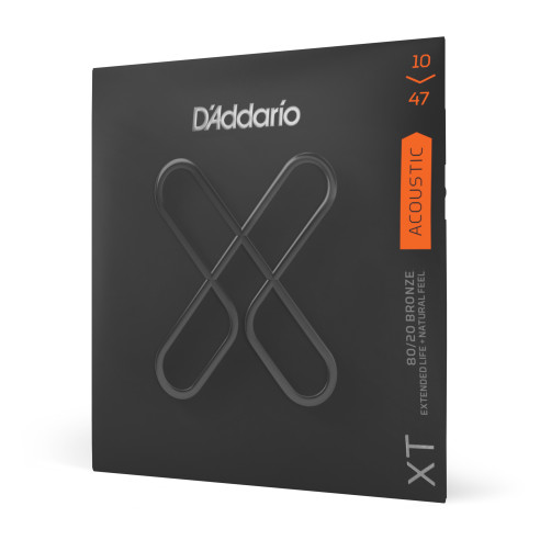 comprar Juego de cuerdas para Guitarra Acústica d'Addario XTABR1047 XT Acoustic 80/20 Bronze, calibre extrafino, 10-47.