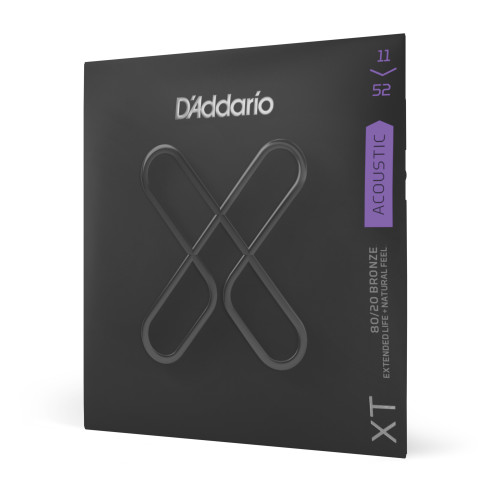 comprar Juego de cuerdas para Guitarra Acústica d'Addario XTABR1152 Acoustic 80/20 Bronze, calibre custom fino, 11-52.