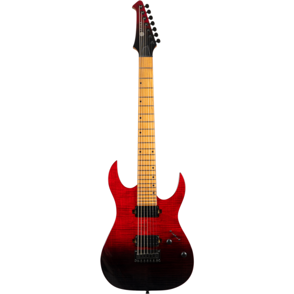 SPIRA S457-TRD TRANSPARENT RED Guitarra Eléctrica 7 Cuerdas