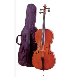 CARLO GIORDANO SC90 Cello Estudio 3/4 con arco y funda