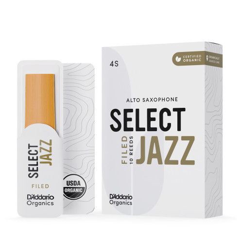 comprar Caja 10 Cañas D'Addario Saxo Alto Organic Select Jazz Limadas 4 Blanda.