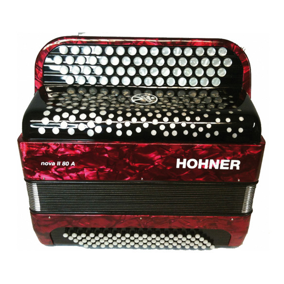 NOVA II 80 ROJO Acordéon de Botones con 80 Bajos NOVA II 80 ROJO Acordéon de Botones con 80 Bajos