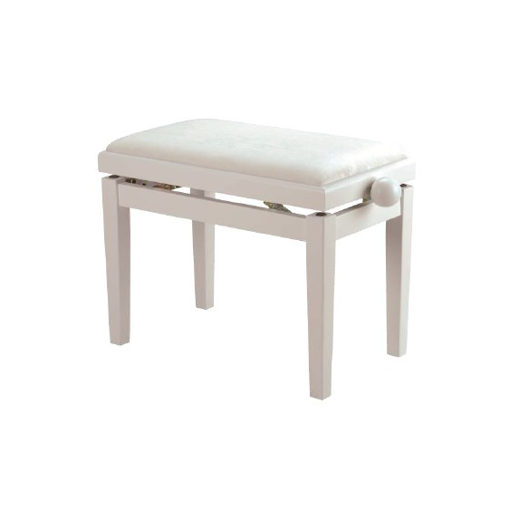PB007 BANQUETA PIANO Regulable, Blanco Mate 
