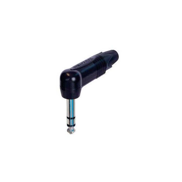 NP3RX-BAG Conector Jack 6,3 mm Stereo Acodado Negro