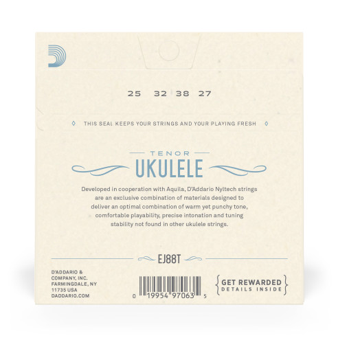 comprar Juego de cuerdas para Ukelele d'Addario EJ88T Cuerdas de Nyltech para ukulele tenor.