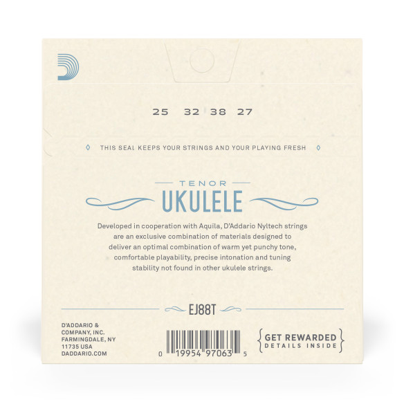 comprar Juego de cuerdas para Ukelele d'Addario EJ88T Cuerdas de Nyltech para ukulele tenor.