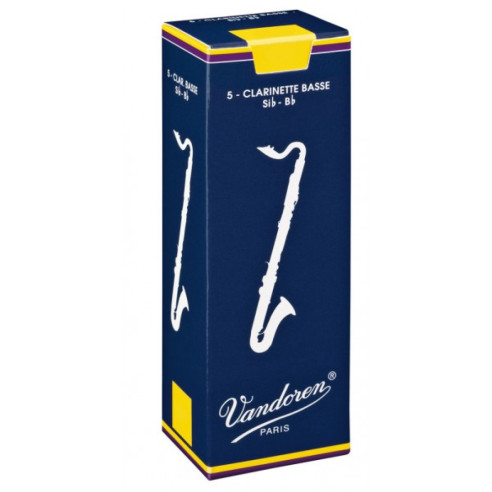 VANDOREN Caja de 5 cañas Clarinete Bajo Tradicional nº3