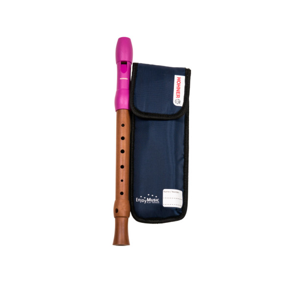 Hohner 9585-1 Flauta Soprano Mixta 2p Dig. Alemana Alegra Rosa