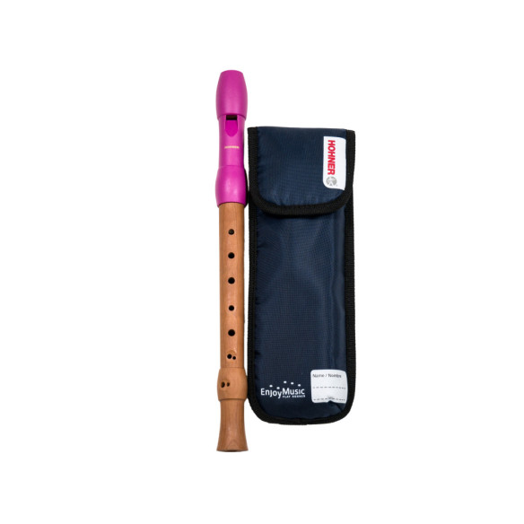 Hohner 9586-1 Flauta Soprano Mixta 2p Dig. Barroca Alegra Rosa