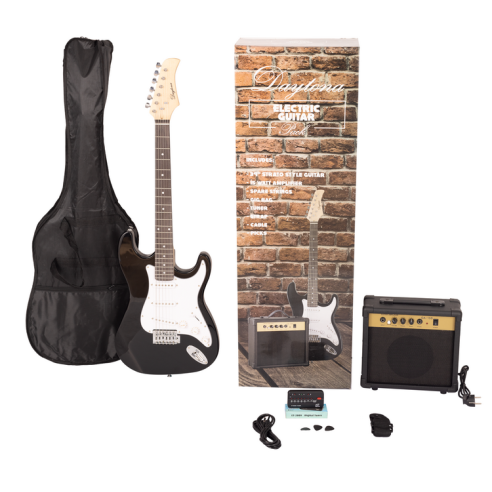 DAYTONA PGEDBK PACK Guitarra Eléctrica Strato Negra