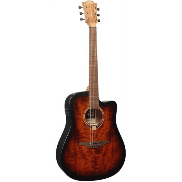 Lag TRAMONTANE 70 T70DCE-BB Guitarra Acústica Dreadnought Black  Brown