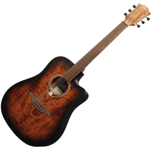 Lag TRAMONTANE 70 T70DCE-BB Guitarra Acústica Dreadnought Black  Brown