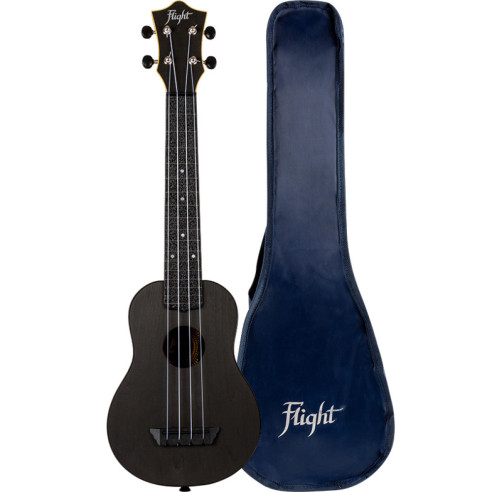 FLIGHT TUSL-35BK Ukelele Soprano Travel Concert Scale Negro