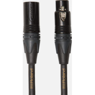 Roland Cable de micrófono RMC-G10 3 metros De XLR macho a XLR hembra Serie Gold,Alta Gama.