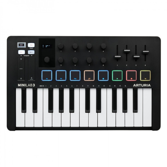 ARTURIA MINILAB 3 BLACK Controlador MIDI USB Compacto ARTURIA MINILAB 3 BLACK Controlador MIDI USB Compacto