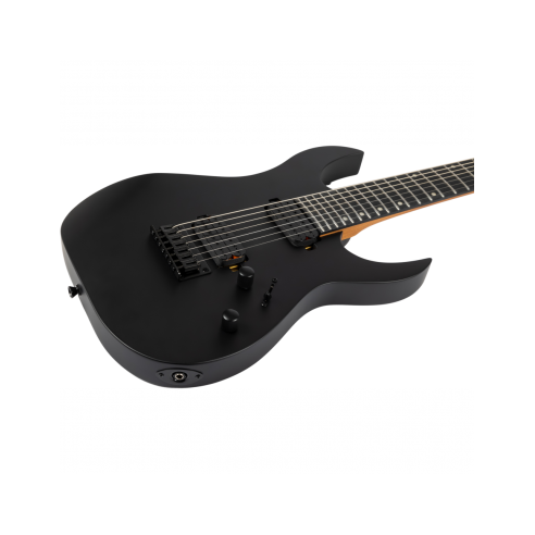 SPIRA S407-MBK SATIN BLACK Guitarra Eléctrica 7 Cuerdas