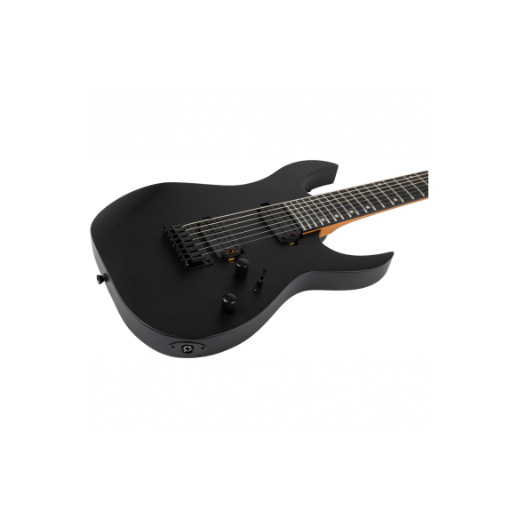 SPIRA S407-MBK SATIN BLACK Guitarra Eléctrica 7 Cuerdas