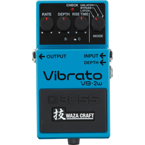 Pedal Vibrato Boss VB-2W Waza Craft, auténtica expresión de vibrato, reinventada con la innovación Waza.