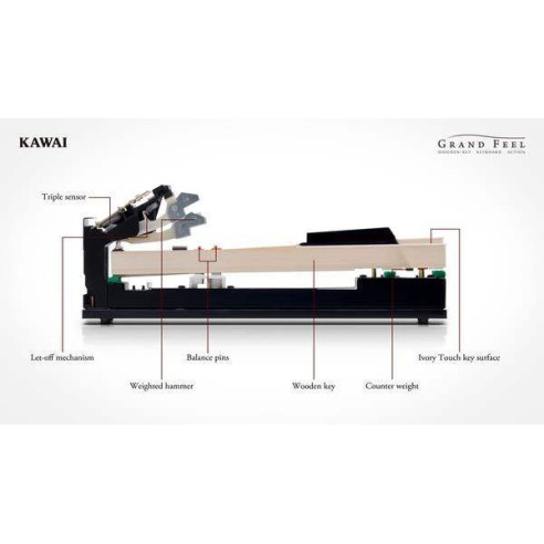 comprar Piano Digital de escenario Profesional Kawai MP11SE con 88 Teclas contrapesadas de madera Grand Feel.