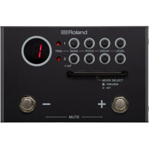 Módulo de disparador Roland TM-1 para añadir fácilmente más sonidos a tu kit de batería acústica.