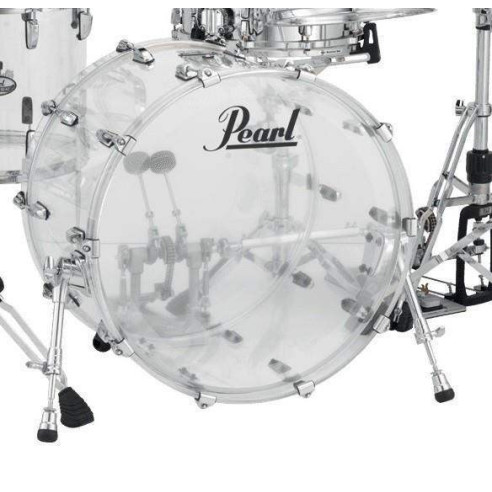 Set de Bateria Rock 22" de 4 piezas Pearl Crystal Beat CRB524FP en acabado Ultra Clear. Herrajes y platos no incluidos.
