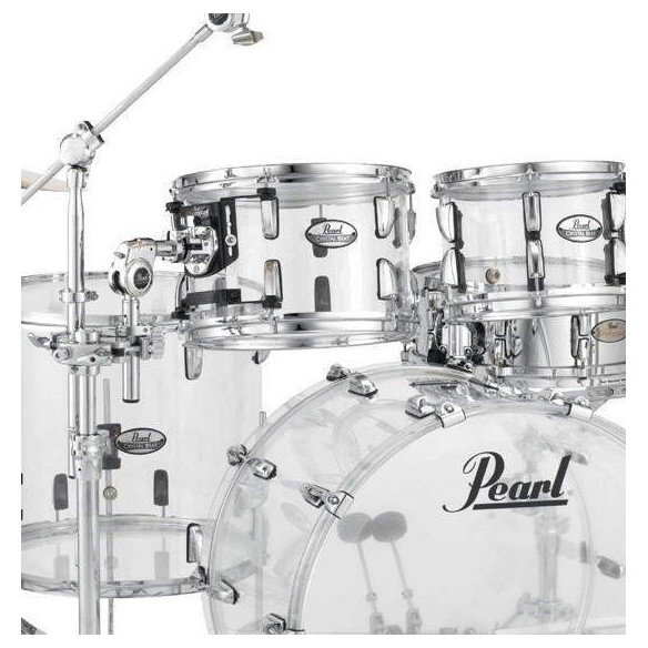 Set de Bateria Rock 22" de 4 piezas Pearl Crystal Beat CRB524P en acabado Ultra Clear. Herrajes y platos no incluidos.