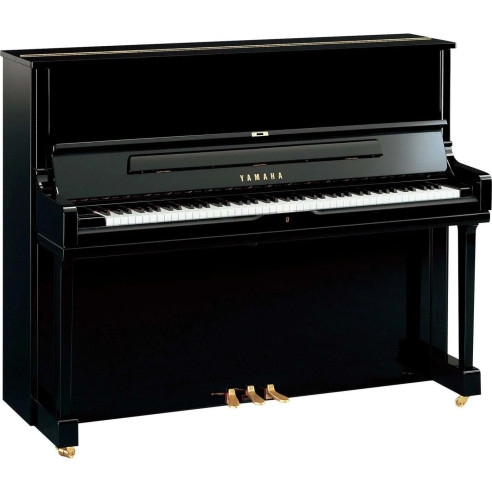 Piano Acústico Vertical Yamaha YUS1 PE, con una altura de 121 cm y acabado en negro pulido.