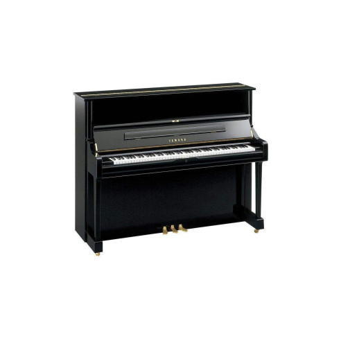 Piano Acústico Vertical Yamaha U1Q PE, con una altura de 121 cm y acabado en negro pulido.