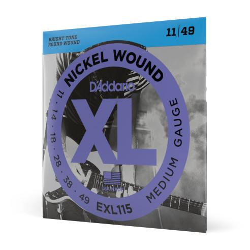 Juego de Cuerdas para Guitarra Eléctrica XL Series Nickel Wound, Blues/Jazz Rock (011 - 014 - 018 - 028 - 038 - 049).