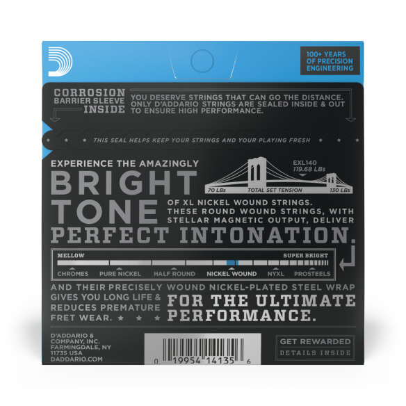 D' Addario EXL140 Juego Cuerdas Guitarra Eléctrica 10-52 D' Addario EXL140 Juego Cuerdas Guitarra Eléctrica 10-52