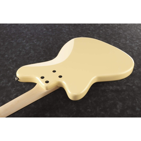 Bajo eléctrico Ibanez TMB30-BK de escala corta de 30", acabado en Ivory , con cuerpo de caoba y Pastillas Dynamix P/J.