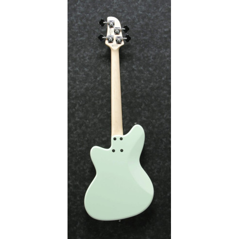 Bajo eléctrico Ibanez TMB30-BK de escala corta de 30", con cuerpo de caoba y Pastillas Dynamix P/J y acabado Mint Green.