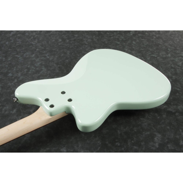 Bajo eléctrico Ibanez TMB30-BK de escala corta de 30", con cuerpo de caoba y Pastillas Dynamix P/J y acabado Mint Green.