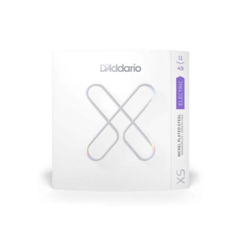compra juego de cuerdas para guitarra eléctrica D'addario XSE1149 recubiertas XS Nickel, calibre medio, 11-49.