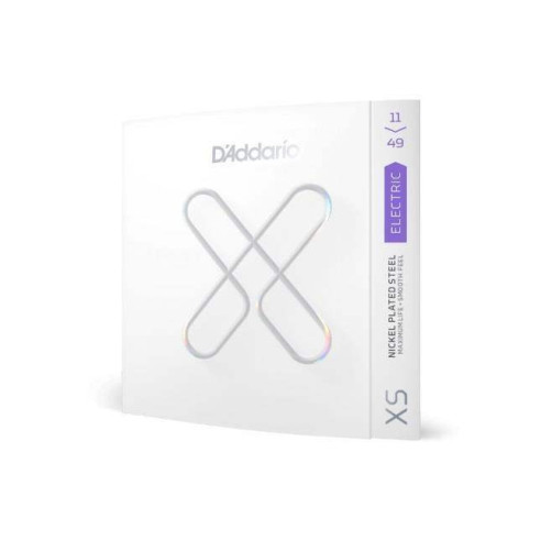 compra juego de cuerdas para guitarra eléctrica D'addario XSE1149 recubiertas XS Nickel, calibre medio, 11-49.