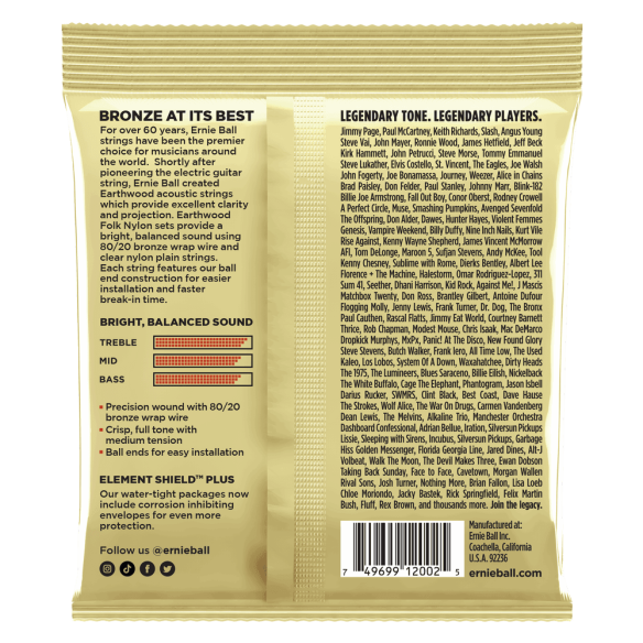 Ernie Ball EB2002 Juego Cuerdas Guitarra Acústica Ernie Ball EB2002 Juego Cuerdas Guitarra Acústica