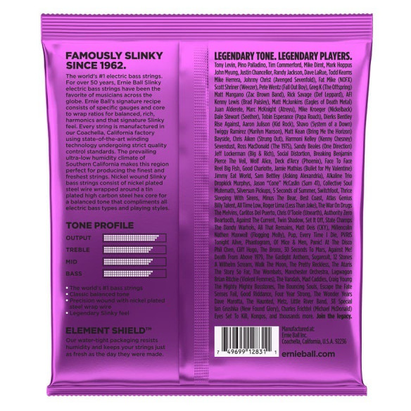 Ernie Ball EB2831 Juego Cuerdas Bajo Eléctrico Ernie Ball EB2831 Juego Cuerdas Bajo Eléctrico