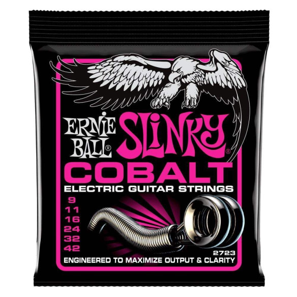 Juego de cuerdas para Guitarra Eléctrica ERNIE BALL Super Slinky Cobalt Wound 2723 9-42. Juego de cuerdas para Guitarra Eléctrica ERNIE BALL Super Slinky Cobalt Wound 2723 9-42.