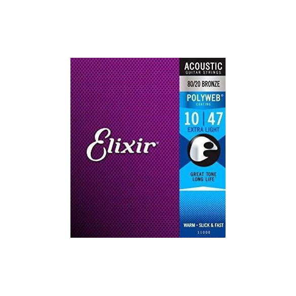 Compra Juego Polyweb Extra Light 80/20 Bronce 10-47 11000 online | MusicSales