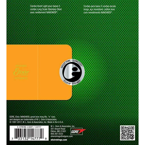 Compra Juego Nanoweb Stainless Steel 5 Cuerdas 45-130 14777 online | MusicSales