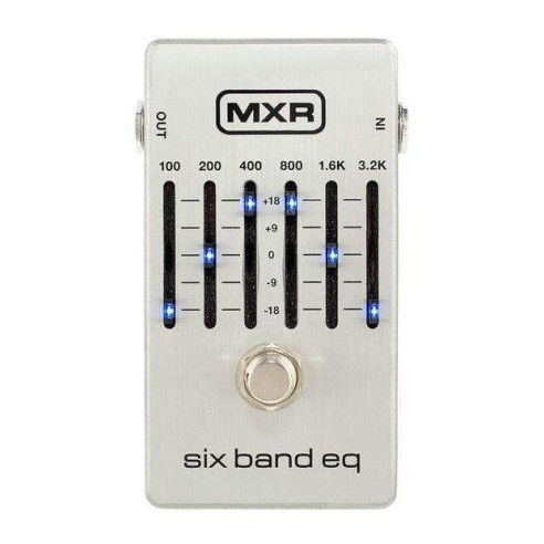 Pedal de EQ gráfico de 6 bandas para guitarra o bajo de manos de MXR EQ 6 BANDAS M109S