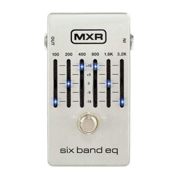 Pedal de EQ gráfico de 6 bandas para guitarra o bajo de manos de MXR EQ 6 BANDAS M109S