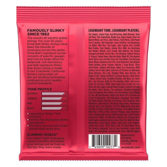 Juego de cuerdas para Guitarra Eléctrica ERNIE BALL Burly Slinky Nickel Wound 2226 11-52. Juego de cuerdas para Guitarra Eléctrica ERNIE BALL Burly Slinky Nickel Wound 2226 11-52.