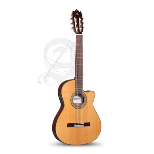 Guitarra Clásica de caja estrecha Electrificada Cut-Away Alhambra 3C-CT-E1 con electrificación Fishman Clásica M.