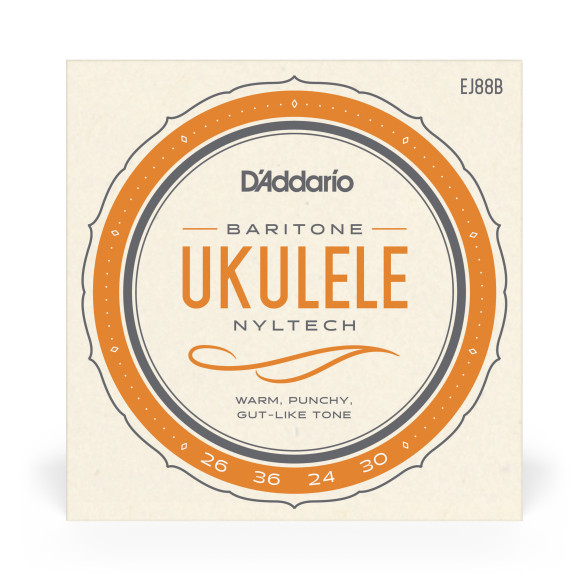 comprar Juego de cuerdas para Ukelele d'Addario EJ88B Cuerdas de Nyltech para ukulele barítono.