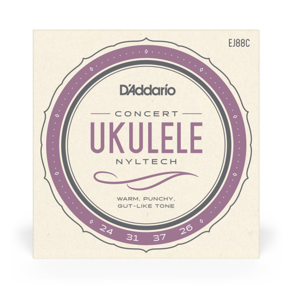 comprar Juego de cuerdas para Ukelele d'Addario EJ88C Cuerdas de Nyltech para ukulele de concierto.