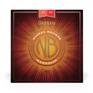 D'addario NBM1140 Juego de cuerdas para mandolina de bronce niquelado, calibre medio, 11-40. 2